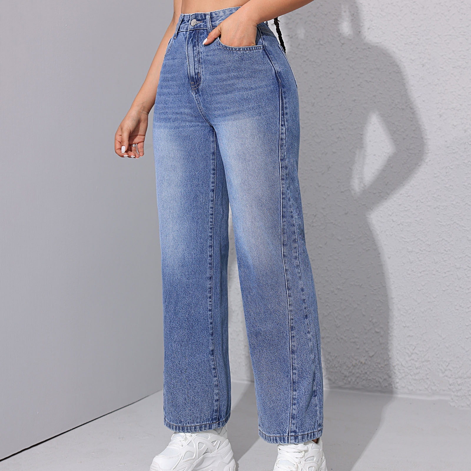 Aloohaidyvio No Boundaries Wide Leg Jeans for Women Stretch