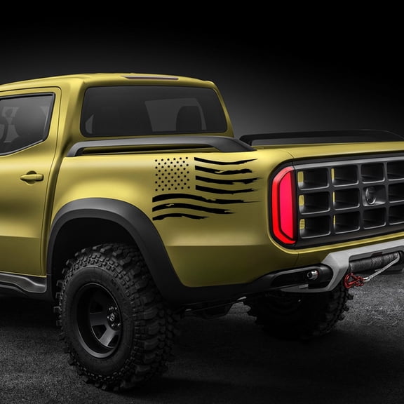 FengErXian Car Gadgets 2024 Clearance Truck Rear Gear Flag Striation Head Car Body Stickers Car Carving Car Stickers