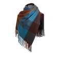 thumbnail image 1 of Black· Friday Clearance under 10 Winter Scarf for Women Ladies Scarf Striped Color Plaid Shawl Elegant Ladies Style Warm Comfortable And Winter Scarf, 1 of 4