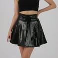 thumbnail image 1 of Black and Friday Clothing Sales Idoravan Pleated Skirts for Women Plus Size Women Summer Night Club Pure Wind Sexy Color Performance Dress Fashion Umbrella Skirt Black, 1 of 7