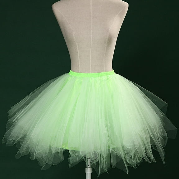 Black and Friday Clothing Sales Idoravan Tulle Tutu Skirts for Women Women Mesh Tulle Skirt Princess Elastic Skirt Adult Short Dancing Skirt Mint Green