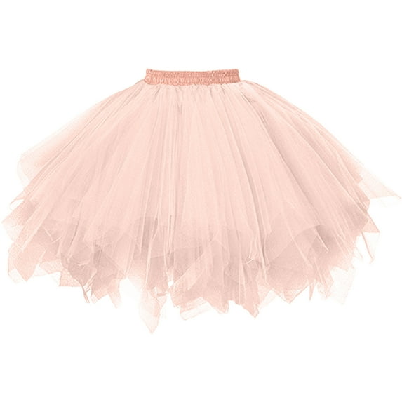 Black and Friday Clothing Sales Idoravan Tulle Tutu Skirts for Women Womens Fashion Pleated Gauze Short Skirt Adult Dancing Skirt Gauze Dress Orange