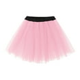 thumbnail image 1 of Black and Friday Clothing Sales Idoravan Tulle Tutu Skirts for Women Clearance Womens Fashion Pleated Gauze Short Skirt Adult Dancing Skirt Gauze Dress Pink, 1 of 4