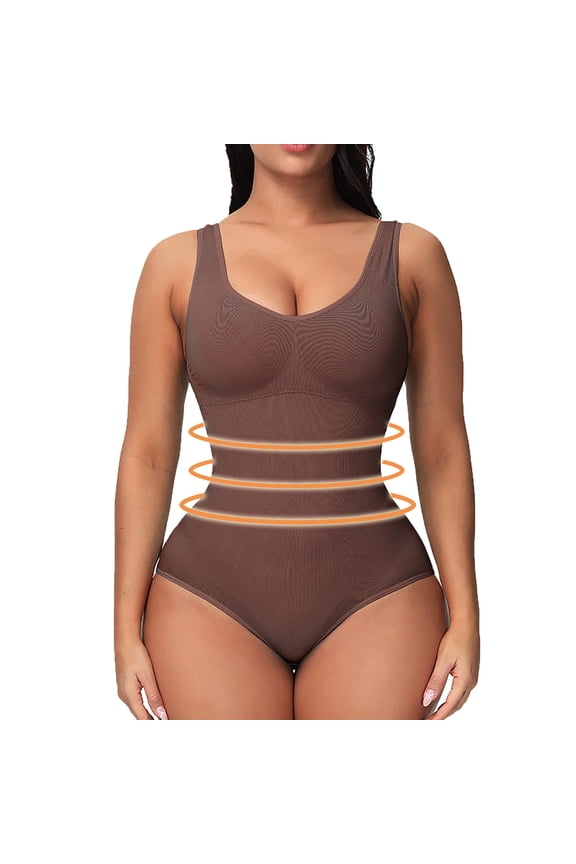 Black and Friday Clothing Sales Idoravan Women's Slimming Long Leg Bodysuit,Ladies Seamless Body Shaper Abdominal Lifter Hip Shaper Underwear Stretch Slimming Body Corset Coffee S