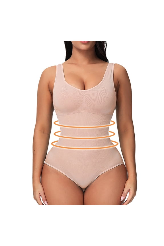 Black and Friday Clothing Sales Idoravan Women's Slimming Long Leg Bodysuit,Ladies Seamless Body Shaper Abdominal Lifter Hip Shaper Underwear Stretch Slimming Body Corset Beige S