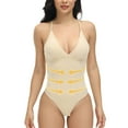 thumbnail image 1 of Black and Friday Clothing Sales Idoravan Women's Slimming Long Leg Bodysuit,Ladies Seamless Body Shaper Abdominal Lifter Hip Shaper Underwear Stretch Slimming Body Corset Beige XL, 1 of 9