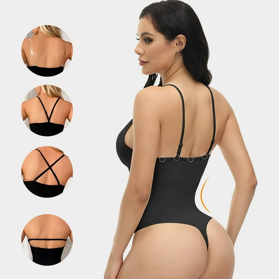 Black and Friday Clothing Sales Idoravan Women's Slimming Long Leg Bodysuit,Ladies Seamless Body Shaper Abdominal Lifter Hip Shaper Underwear Stretch Slimming Body Corset Black L