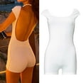 thumbnail image 1 of Black and Friday Clothing Sales Idoravan Women's Slimming Long Leg Bodysuit,Women Rompers Backless Bodysuit for Women, Sleeveless Shapewear, Sexy Body Sculpting White L, 1 of 9