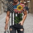 thumbnail image 1 of Black*Friday Deals Clearance GaThRRgYP Mens Independence Day Tshirts,Men's Independence Day Printed Round Neck Short Sleeved Top/Shirt Multicolor XXXL, 1 of 5