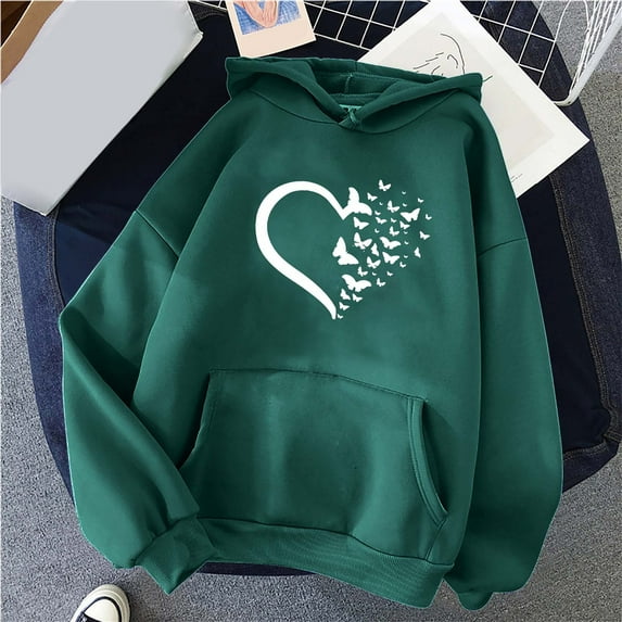 Womens Clothing Under 5 Dollars Yuxingfu Women'S Print Winter Hoodie Pullover Tops Long Sleeved Comfortable Sweatshirt