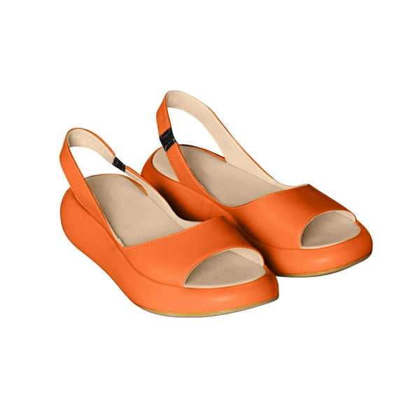 asdoklhq Womens Shoes Clearance Sale,Summer Ladies Sandals Casual Footwear Solid Color Women's Casual Fish Mouth Thick Bottomed Sandals