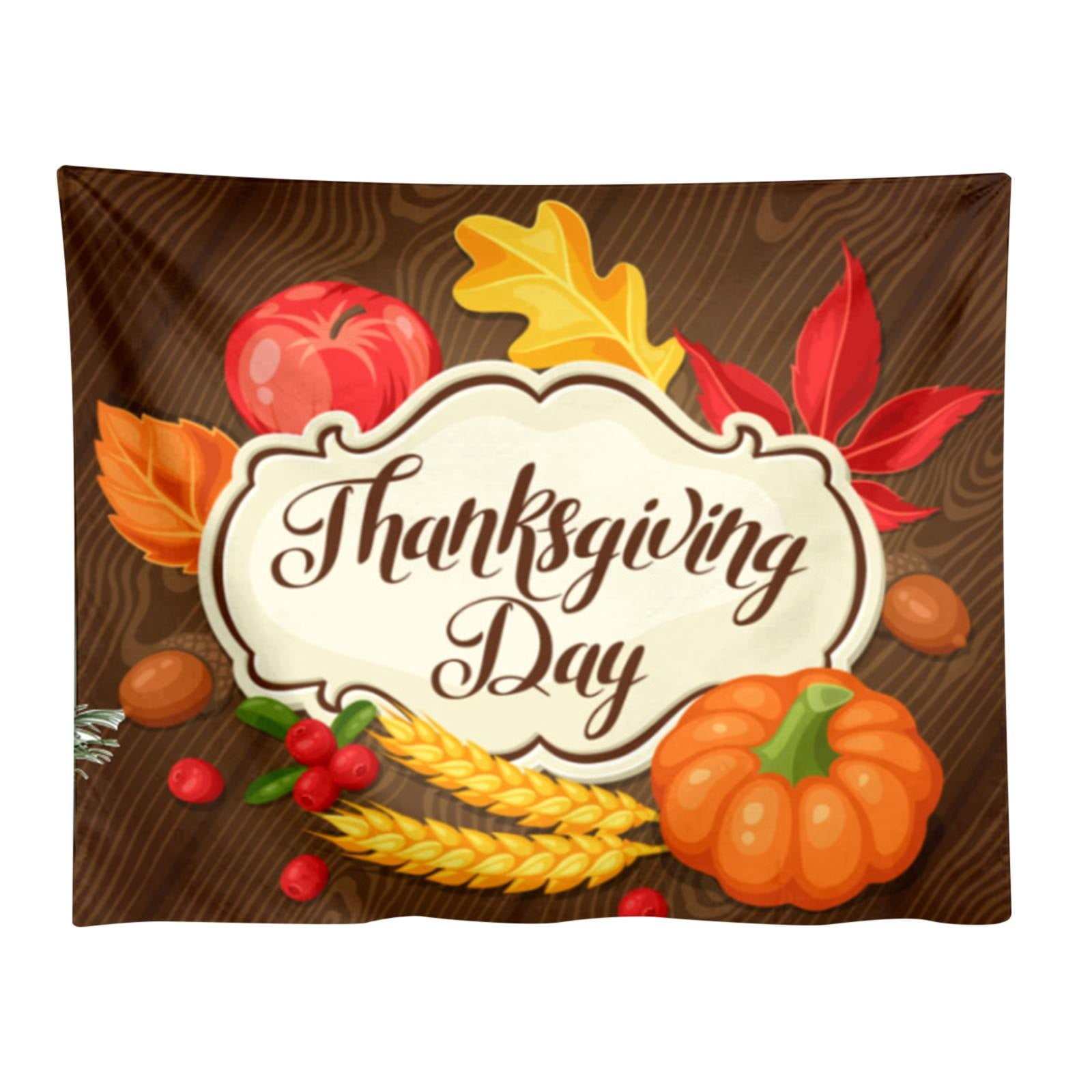 Black and Friday Deal 2024!Happy Thanksgiving Tapestry Wall Hanging