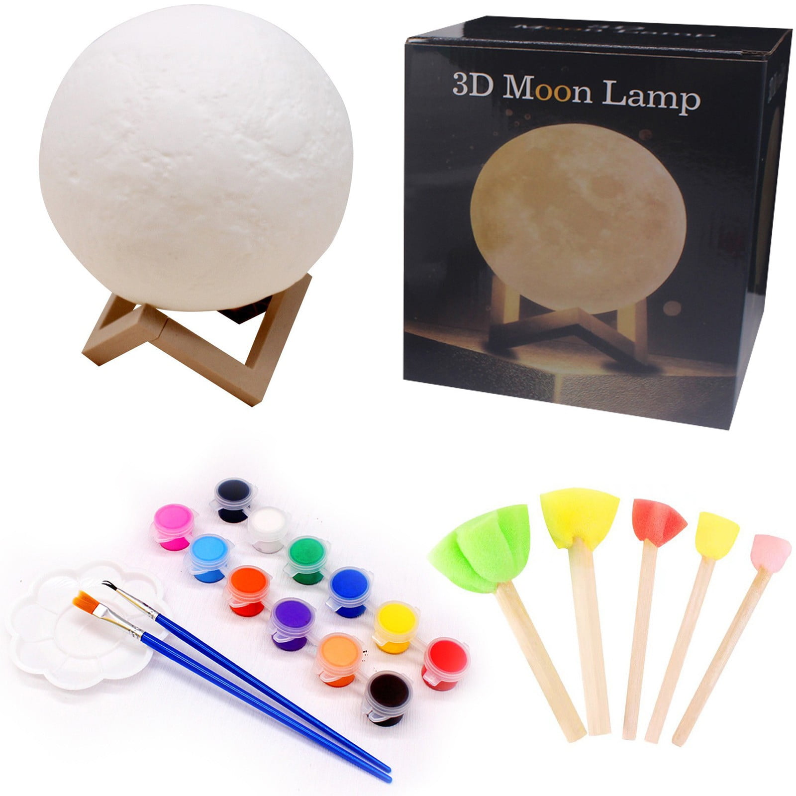 Black and Friday Deal 2024 Paint Your Own Moon Lamp Kit DIY 3D Moon Night Light Art Arts & Crafts Kit Arts And Crafts For Kids Ages 812 Toys Girls Boy Birthday Ages3 4 5 6 7 8 9 10 11 12+