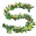 Black and Friday Deal 2024!Pre Lit Artificial Christmas Garland Green Crestwood Spruce White