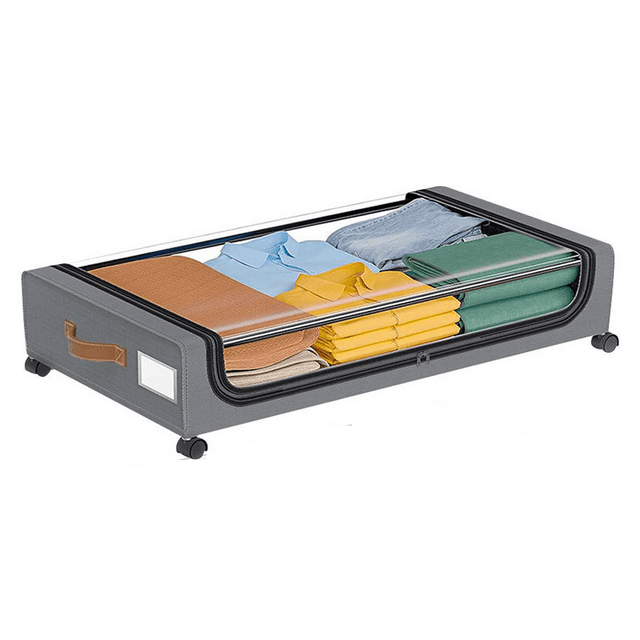Black and Friday Deal 2024!Under Bed Storage With Wheels XXL 60L Under