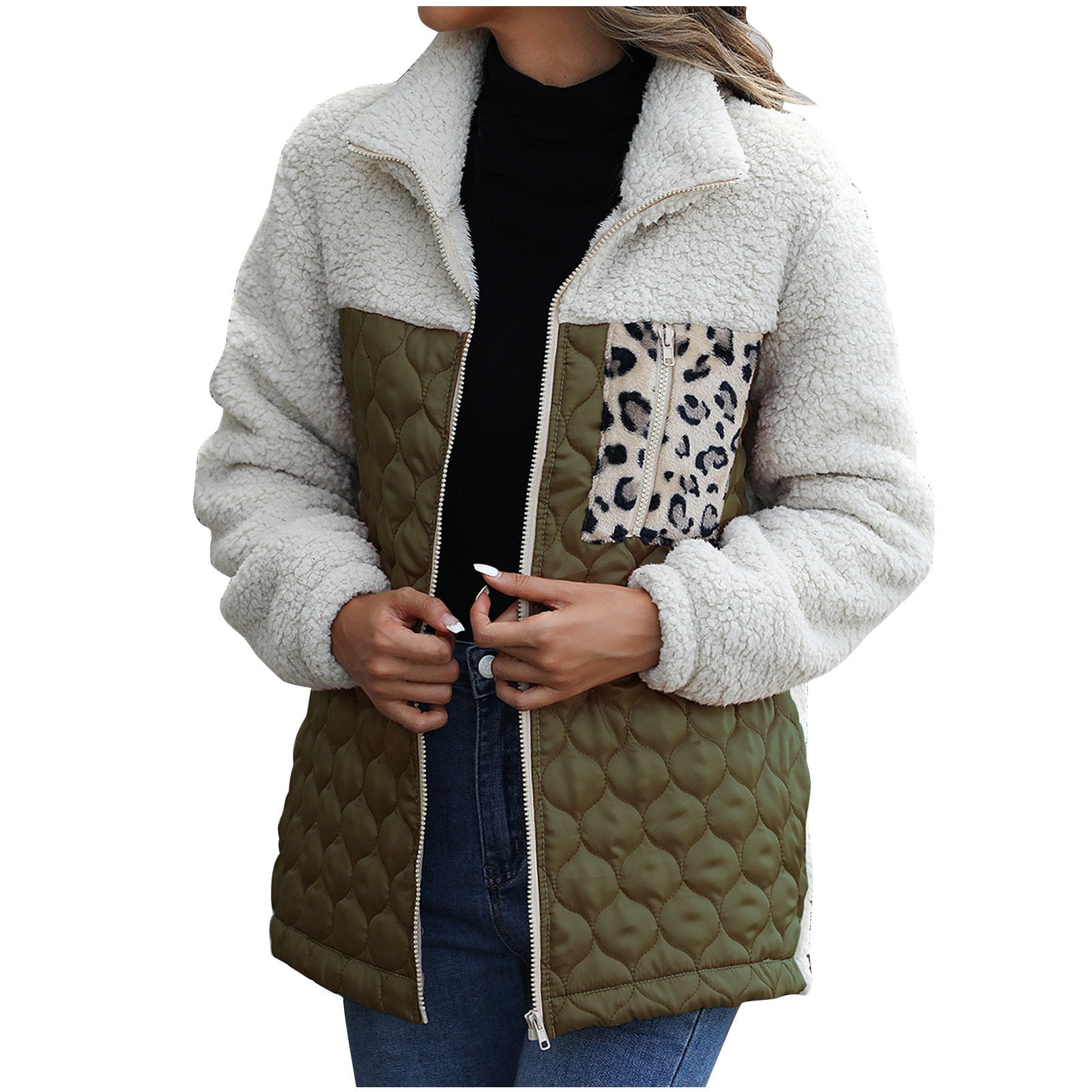 Long-sleeved Plush Long Coat