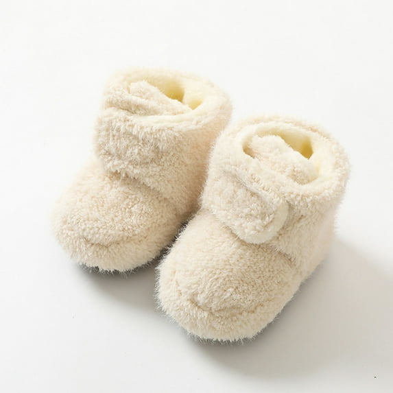 Black and Friday Deal KkSLirnhs Toddler Socks Girls Clearance Toddler Boys Girls Solid Color Keep Warm Kids Soft Non-slip indoor Toddler Shoes Beige 0-6 Months