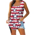 thumbnail image 1 of Black and Friday Deals under 10.00 LYXSSBYX Womens Tank Tops Plus Size Clearance Women's Fashion Prinded Square Neck Comfortable Loose T-Shirt Sleeveless Blouse Casual Tops, 1 of 5