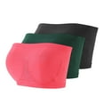 thumbnail image 1 of Mixpiju Women's Stretch Strapless Bra, Lift and Support Summer Bandeau Bra Plus Size Strapless Bra,Comfort Wireless Bra Hot Pink 3XL, 1 of 5
