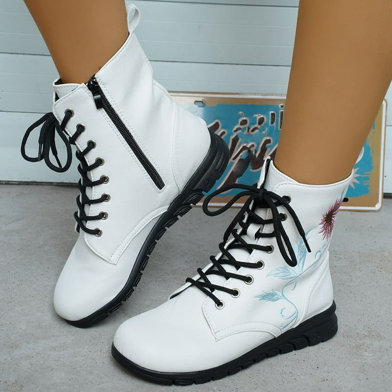 Black of Friday Deals 2023 Ankle Boots for Women Pointy Toe Fashion Womens Booties Fall Winter Solid Color Flock Boots Chunky Heel Middle Heel Short Boots Pointed Toe Boots Walmart