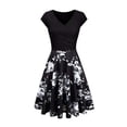 thumbnail image 1 of Black and Friday Deals 2023 Clearance under $5 JINMGG 2023 Summer Clearance Dresses under $10.00 Women's Summer Casual Floral Print Casual Short Sleeve V-Neck Loose Dress, 1 of 3