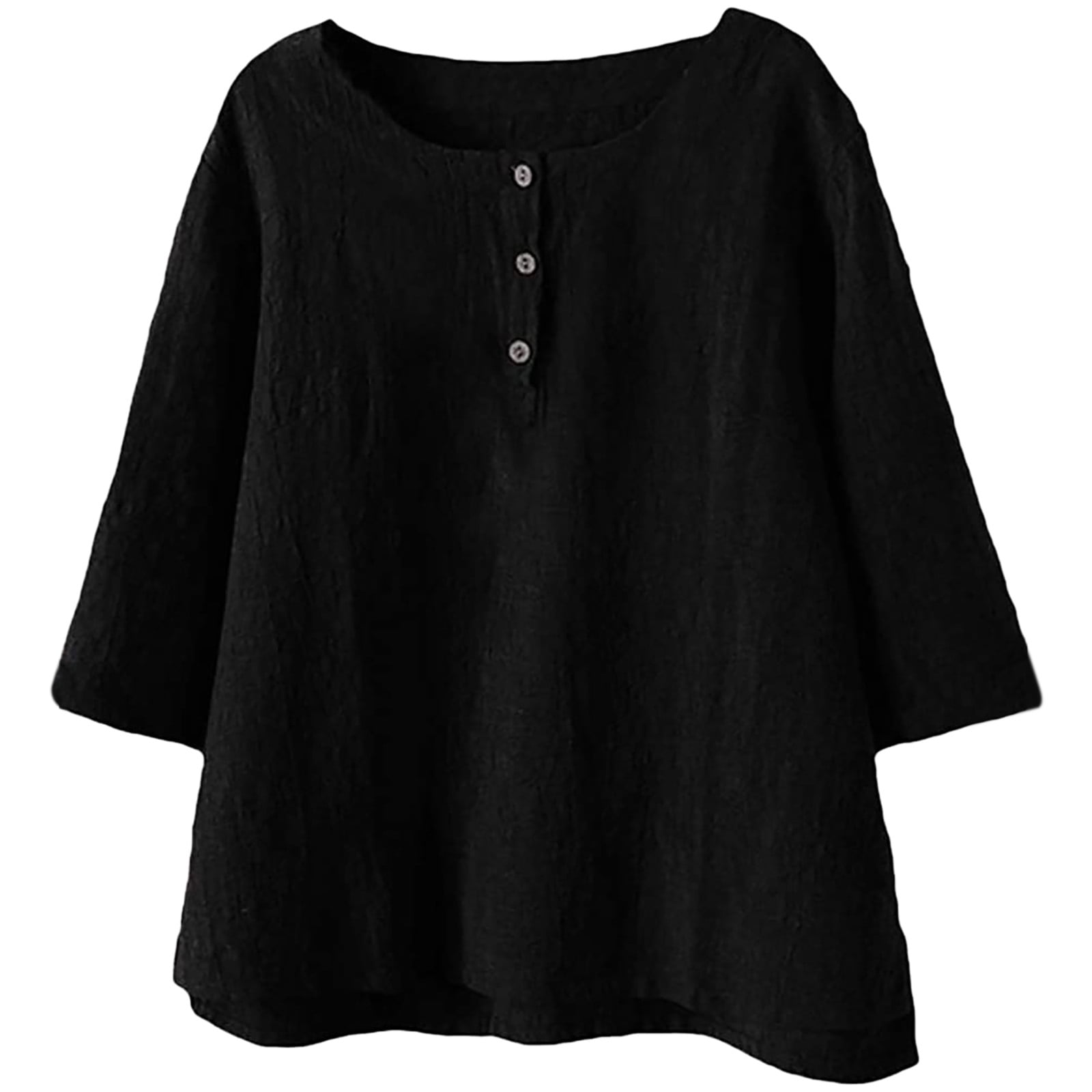 JINMGG Womens Tops Clearance under $5 Women O-Neck Solid
