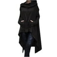 thumbnail image 1 of LEAVINGSUO Cardigan Sweaters for Women,Women Plus Size Casual Long Sleeve Loose Medium and Long Tops Hooded Sweatshirts Women Blouse, 1 of 8