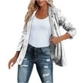 thumbnail image 1 of Black and Friday Deals 2023 Lindreshi Womens Blazers on Clearance Women's sequin jacket Cardigan blazer Casual long sleeve cardigan temperament small suit jacket S-XXL, 1 of 6