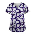 Black and Friday Deals 2023!Lolmot Scrubs for Women Fashion Halloween Cute Printed Short Sleeve