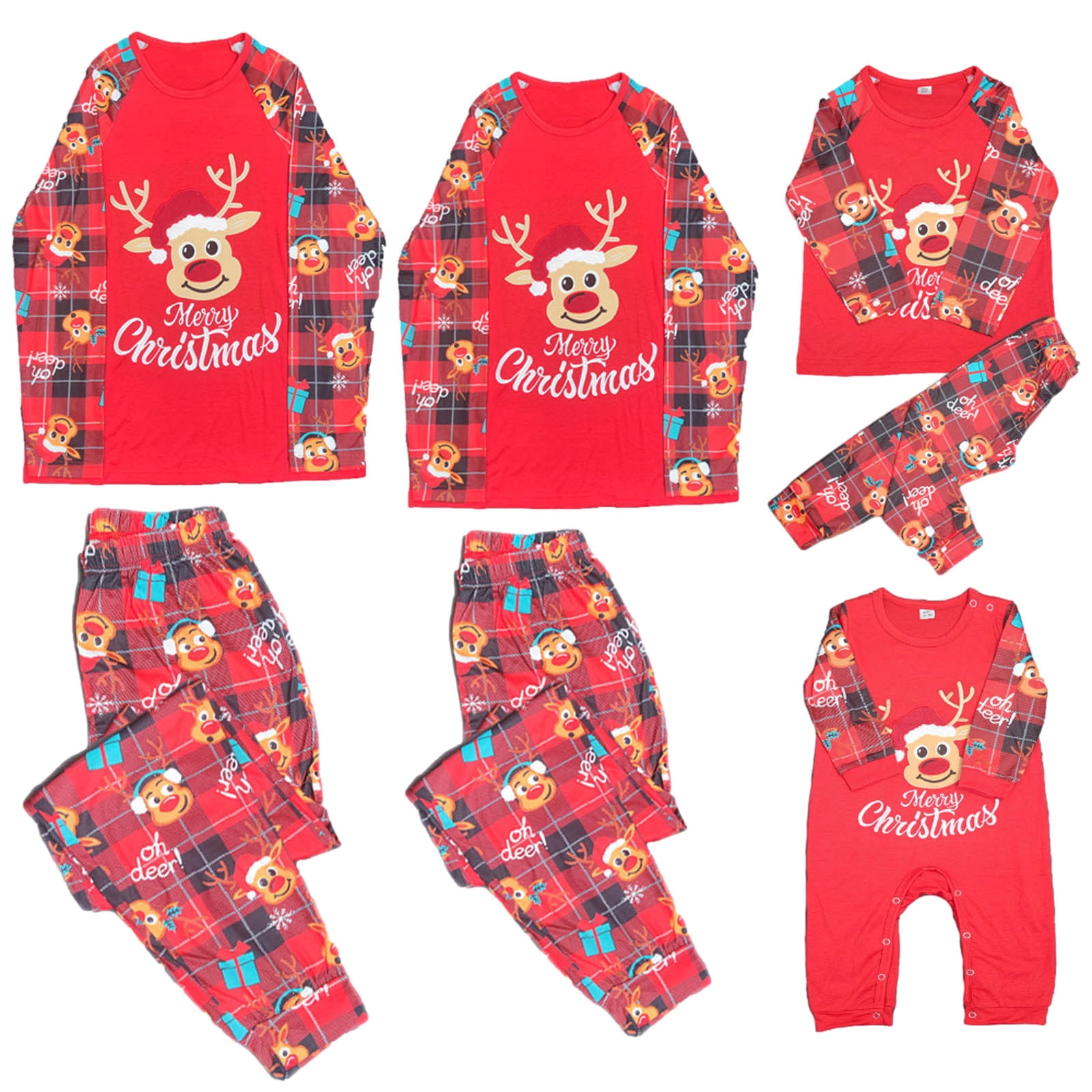 Black and Friday Deals 2023 Midsumdr Family Christmas Pjs Matching Sets