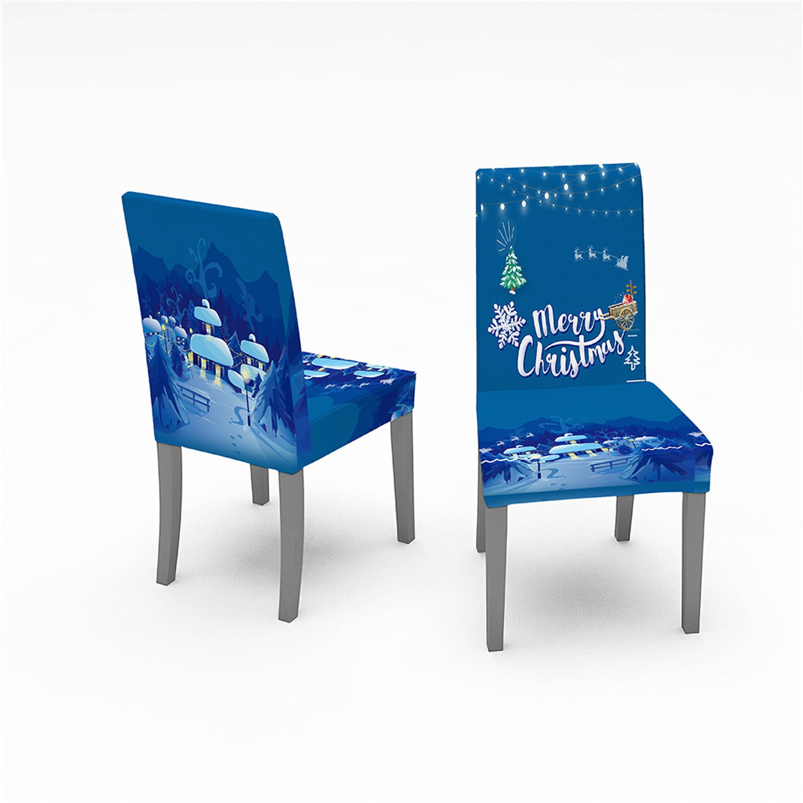 Black and Friday Deals 2023 RKSTN Christmas Chair Covers Christmas Decoration Printing All