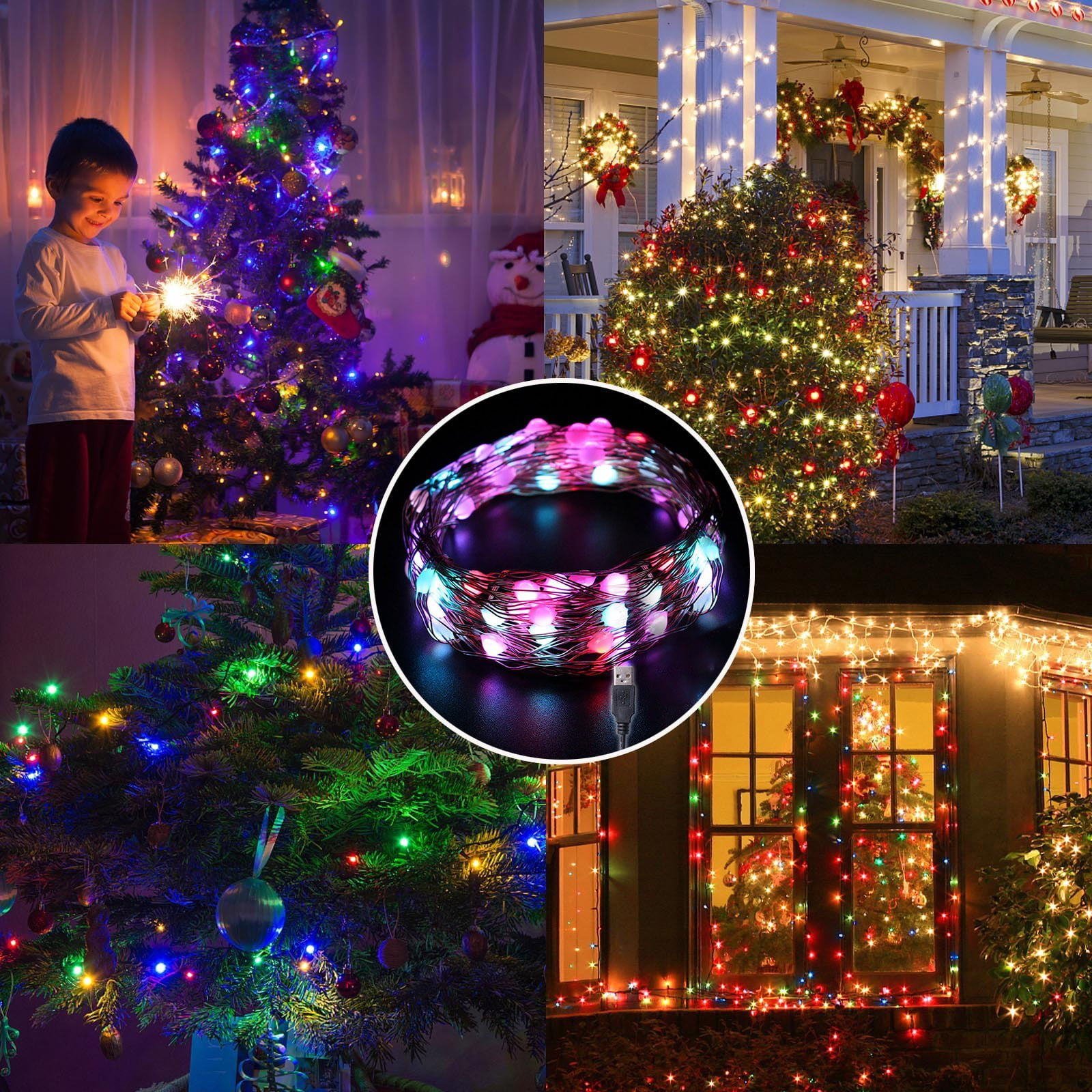 Black and Friday Deals 2023 RKSTN Christmas String Lights Led Lights Dream  Color Christmas String Lights With Remote Control Led Lights For Bedroom