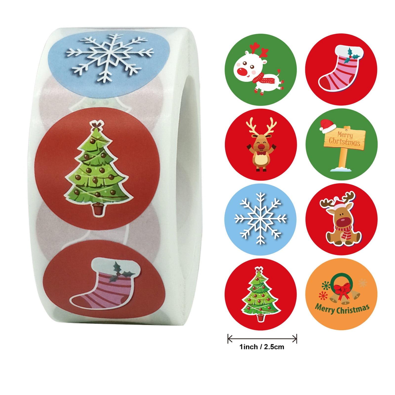 RKSTN Christmas Stickers Pack Sticker Christmas Holiday Gift Decorating ...