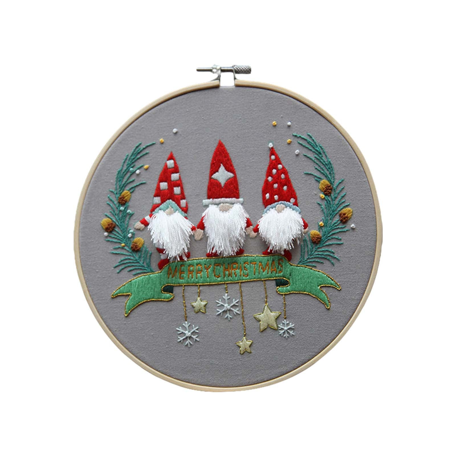 Black and Friday Deals 2024 CAKVIICA DIY Christmas Embroidery Desktop Wall 3D Art Embroidery