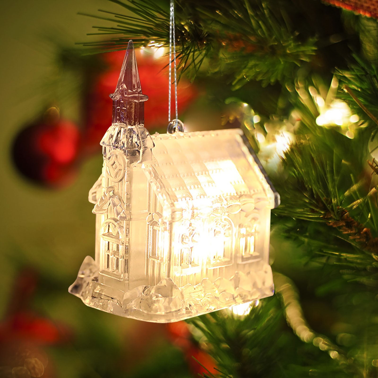 Ihhxbz Christmas Tree Led Light Hanging Decoration Luminous Transparent