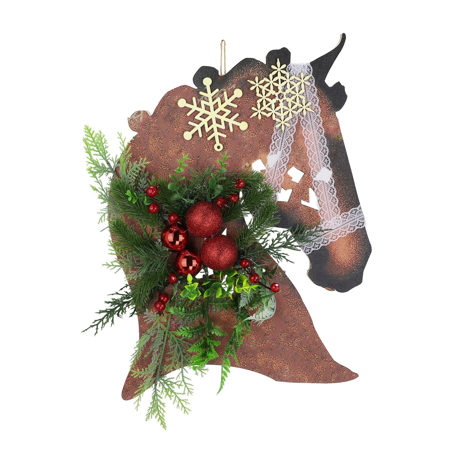 Black and Friday Deals 2024 Horse Head Wreath Christmas Wreath Dressage