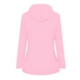thumbnail image 1 of LEAVINGSUO Sweaters for Women Cardigan for Women Women Solid Rain Jacket Outdoor Plus Size Hooded Raincoat Windproof Pink L, 1 of 4