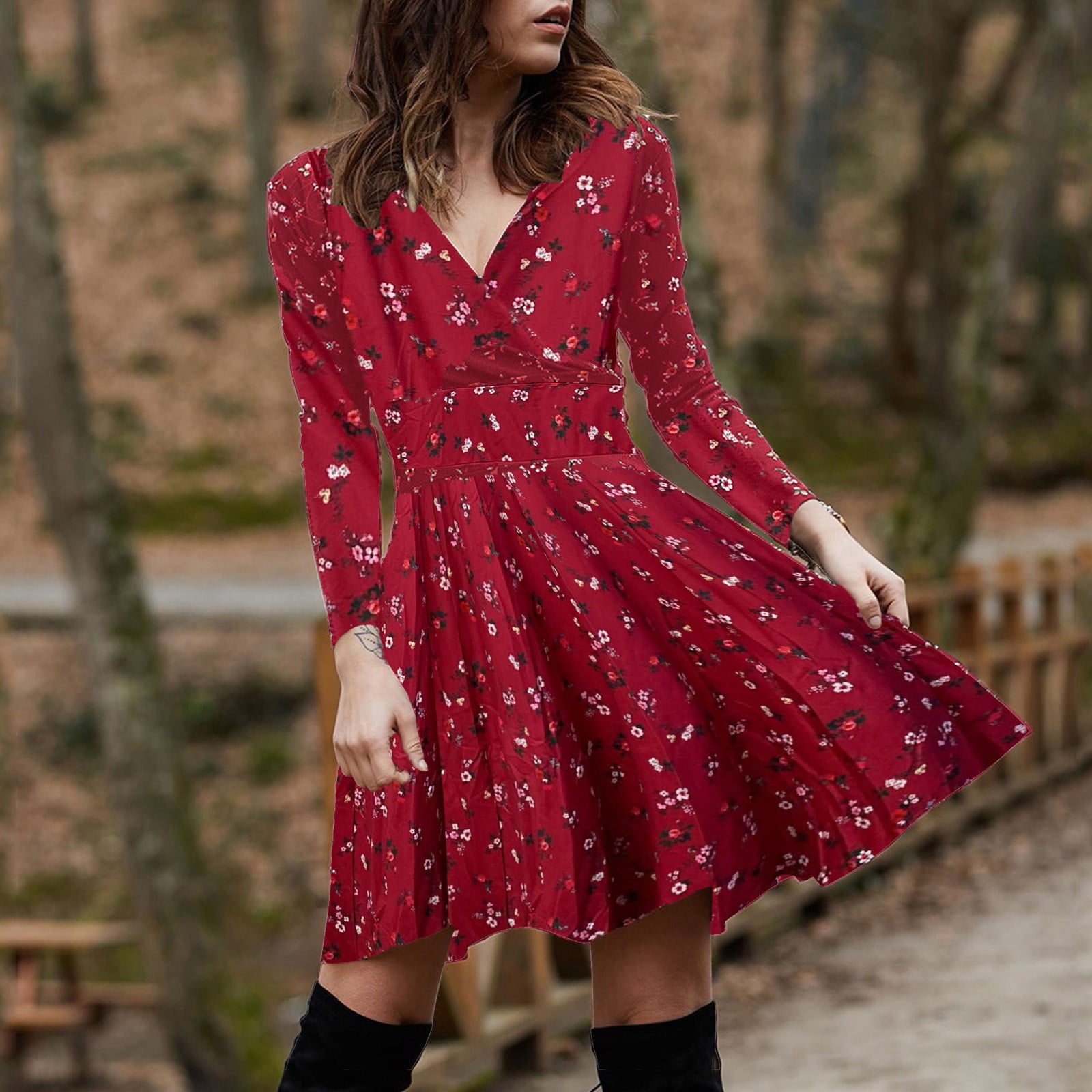 Black and Friday Deals 50 Off Clear! Women's 2023 Casual Fall Dress