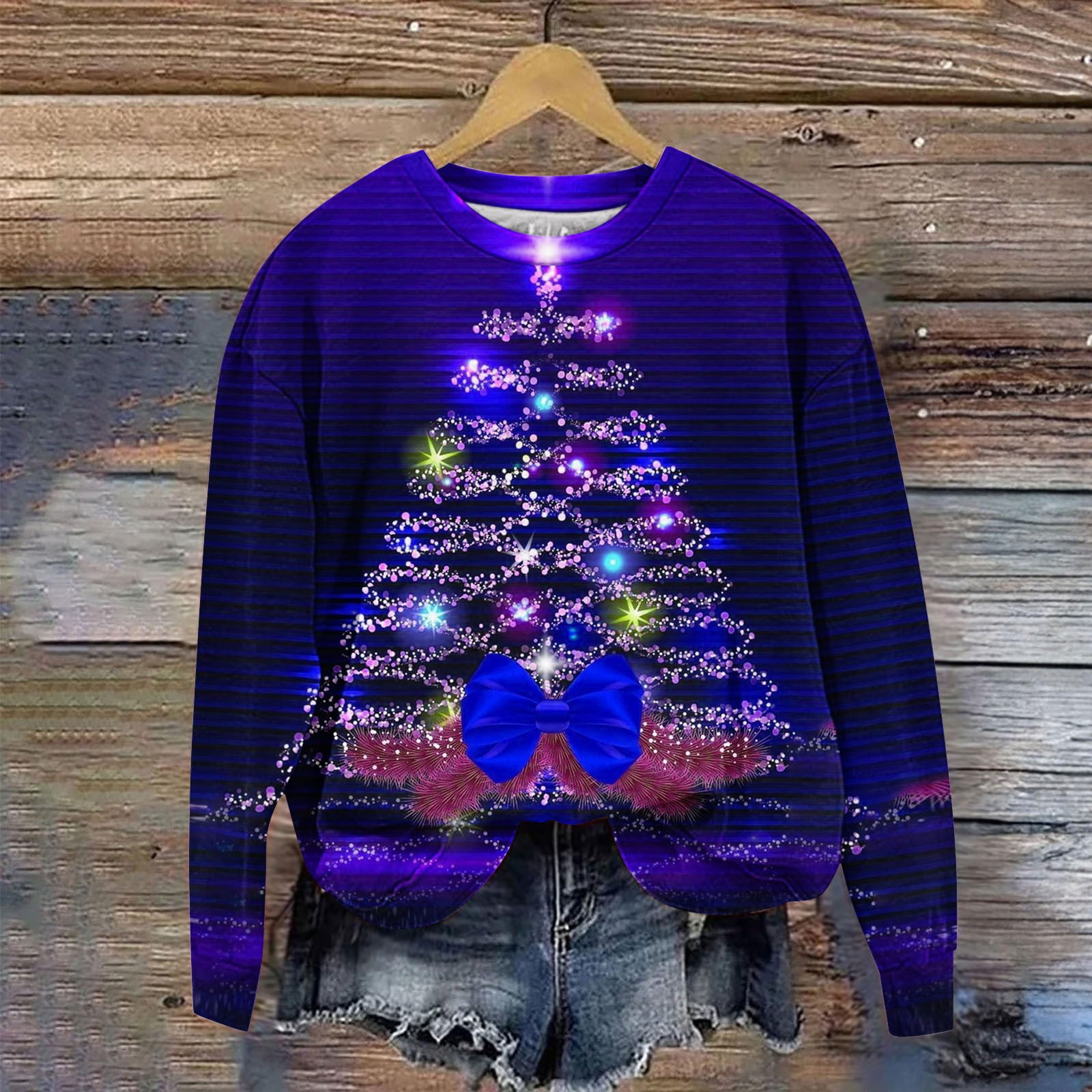 ZhiZhuang Women Ugly Christmas Sweater,Women Christmas Knitted Sweater ...
