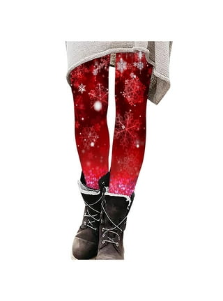 Red Stocking Christmas Snowflake Leggings Printed – TheDepot.LakeviewOhio