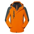 thumbnail image 1 of CZHJS Women's Trendy Men and Women Oversized Hoodie Windproof Coat Solid Color Zip up Lightweight Skiing Jackets Winter Clothes Long Sleeve Orange XL, 1 of 3