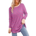 Black & Friday Deals ChaoHeng Womens Long Sleeve Round Neck Stripe