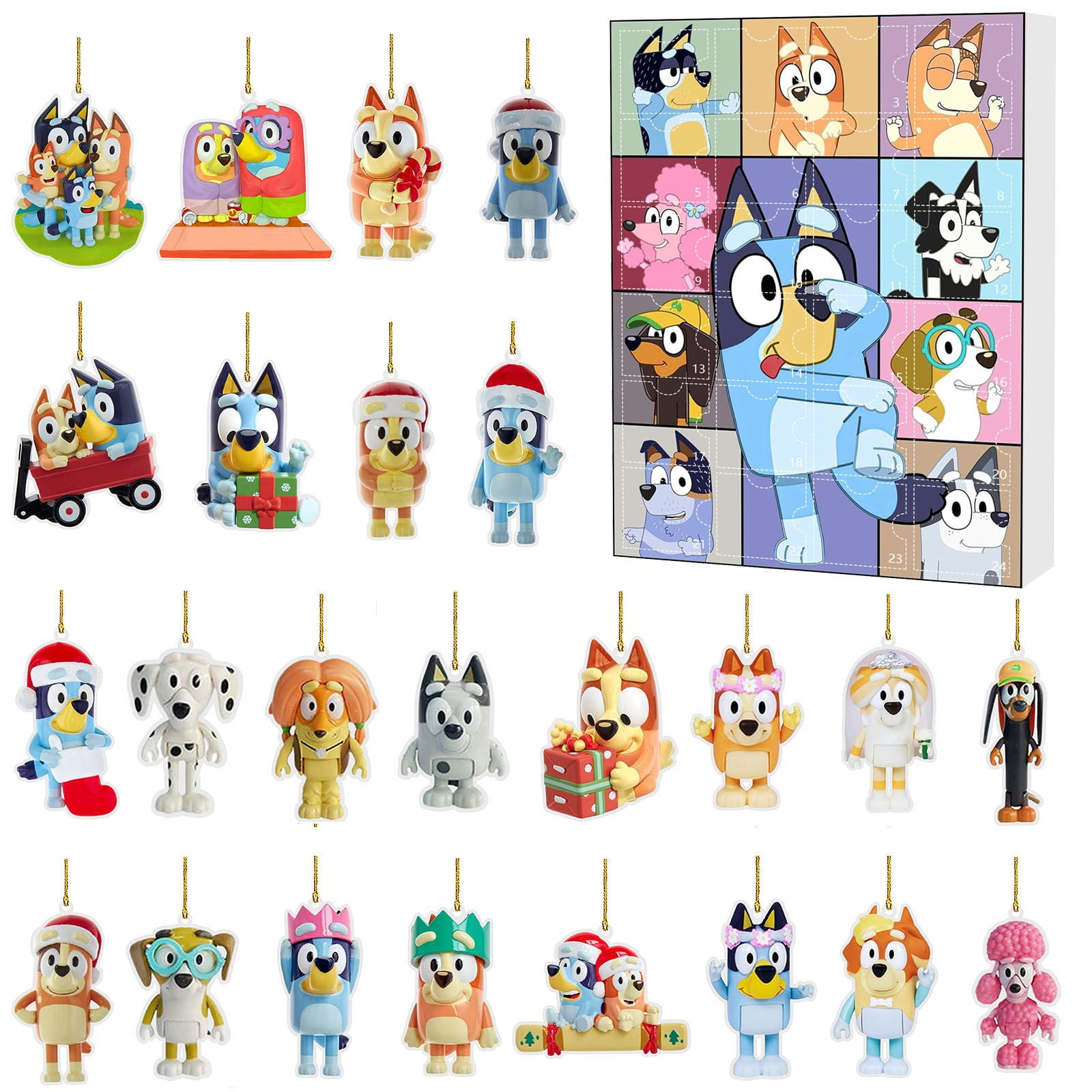Black and Friday Deals! Christmas Bluey Advent Calendar 2024, Cute