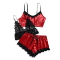 thumbnail image 1 of Lindreshi Lingerie Sets for Women 2pc Set Lace Lingerie Silk Underwear Sleepwear Underwear Pajamas Satin, 1 of 8