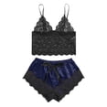 thumbnail image 1 of Lindreshi Lingerie Sets for Women 2pc Set Women Lace Lingerie Silk Sling Underwear Sleepwear Pajama Sets, 1 of 6