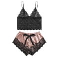 thumbnail image 1 of Lindreshi Lingerie Sets for Women 2pc Set Women Lace Lingerie Silk Sling Underwear Sleepwear Pajama Sets, 1 of 7