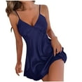 thumbnail image 1 of Fjofpr Summer Nightgowns for Women Nightdress Sexy Suspended Sleepwear Sexy Open Back Short Dress Summer Thin Breathable Ice Silk Dress Womens Pajamas, 1 of 4