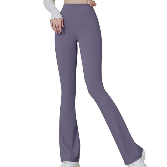 GaThRRgYP Yoga Pants for Women,Women's Casual Slim High Elastic Waist Solid Color Sports Yoga Flare Pants