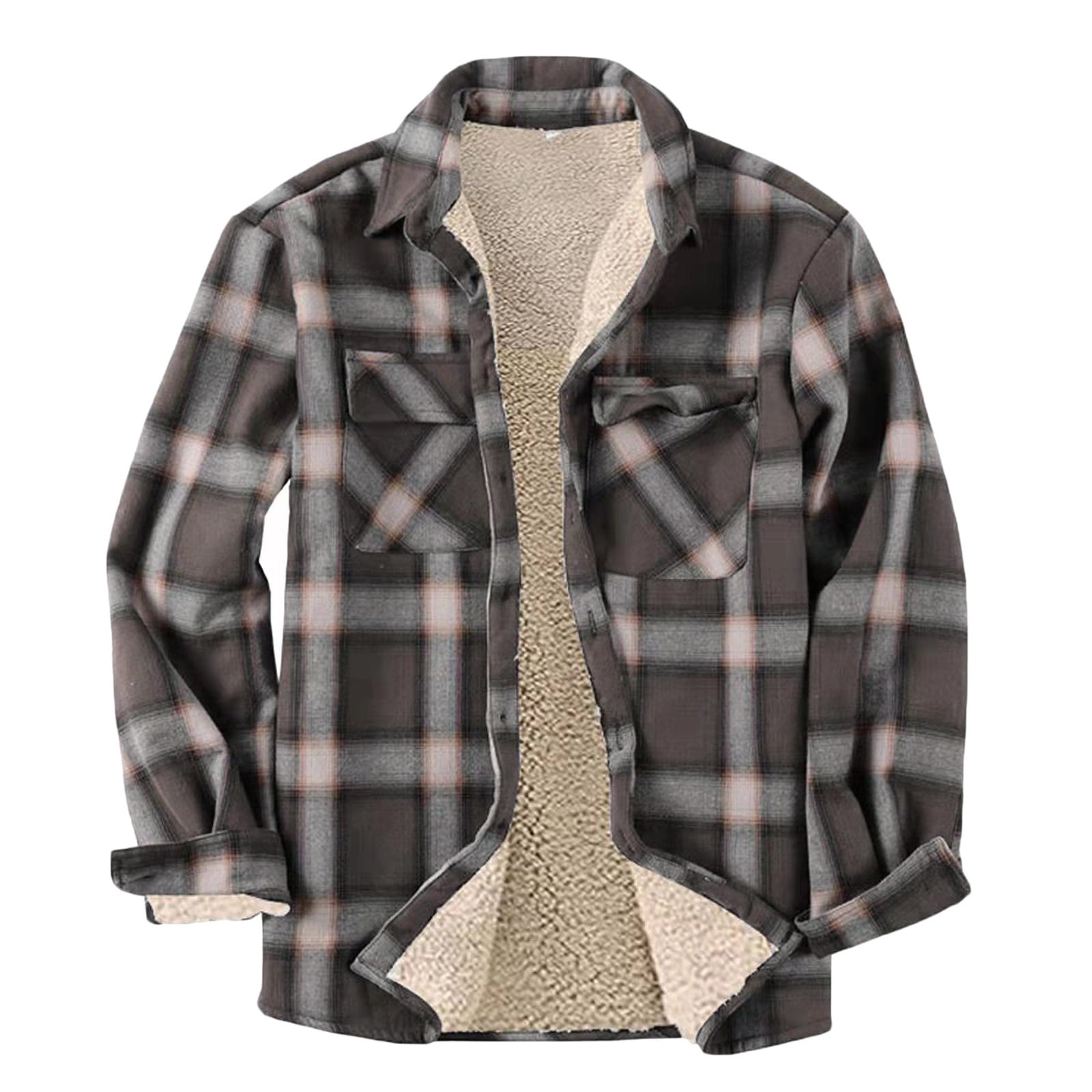  Miekld Flannel Shirt for Men Coat for Black of Friday