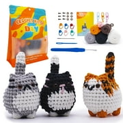 Tikeitoo Crochet Kit for Beginners | Crochet Animal Kits | Include Easy Knitting Soft Yarn 30% Extra, Step-by-Step Video Tutorial, Hooks, Needles Holiday Birthday Gift for Adults and Kids